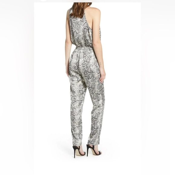 Bishop + Young Anthropologie Women’s Snakeskin Print Sleeveless Jumpsuit Size S - Picture 2 of 4